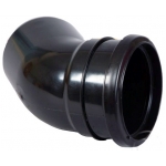 135 Soil Pipe Bend Socket / Spigot (Black)